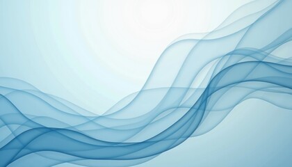 Fototapeta premium Abstract blue waves flowing against a light background 