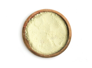 plate with dry wasabi powder
