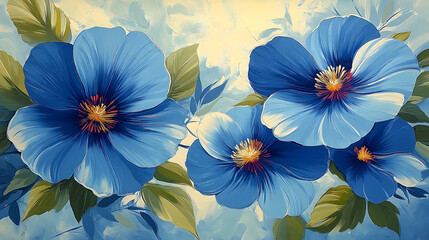Vibrant Blue Flowers