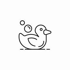 tub duck decoration icon sign vector