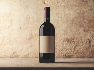 Wine Bottle Displayed on Table