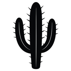 Cactus silhouette vector illustration
