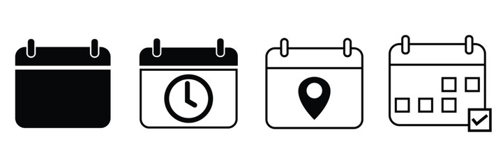 Calendar icons set. Calendar simple icon vector   season icon symbol flat of vector illustration 