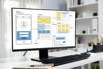 UX UI design process for brisk mobile application and website . Creative prototype of wireframe for...