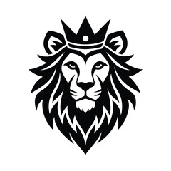 Lion Crown Vector Silhouette Design
