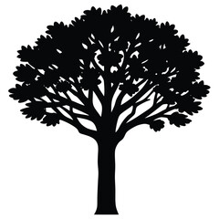 Coral tree silhouette vector

