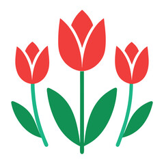 Red Tulip Bouquet Vector