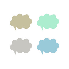 SPEECH BUBBLE COLORFUL DESIGN ELEMENTS COLLECTION VECTOR