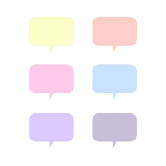 SPEECH BUBBLE COLORFUL DESIGN ELEMENTS COLLECTION VECTOR
