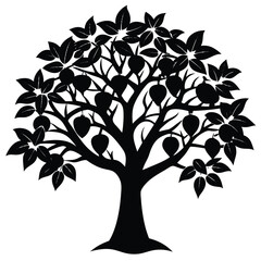 Obraz premium Joshua tree silhouette vector 