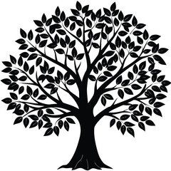 Leaf tree silhouette
