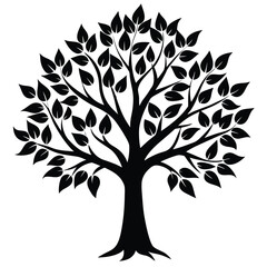 Leaf tree silhouette
