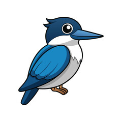  Vibrant Belted Kingfisher Bird Detailed Illustration