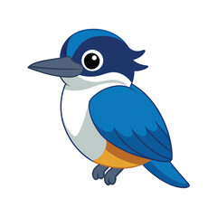  Realistic Belted Kingfisher Bird Illustration