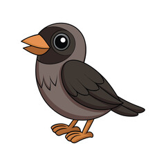  Elegant Black-Chinned Babbler Bird Design