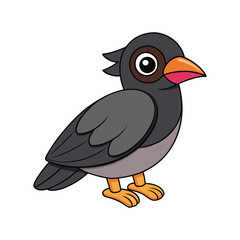 Realistic Black-Fronted Nunbird Illustration