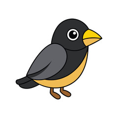  Realistic Black-Headed Canary Illustration