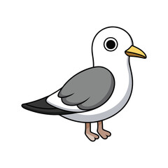  Realistic Black-Legged Kittiwake Illustration