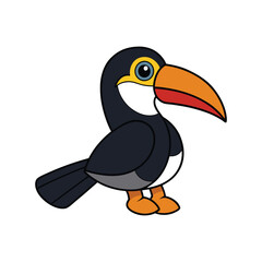  Realistic Black-Necked Aracari Illustration