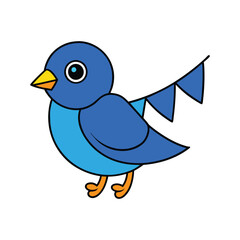  Vibrant Blue Bunting Bird Detailed Illustration