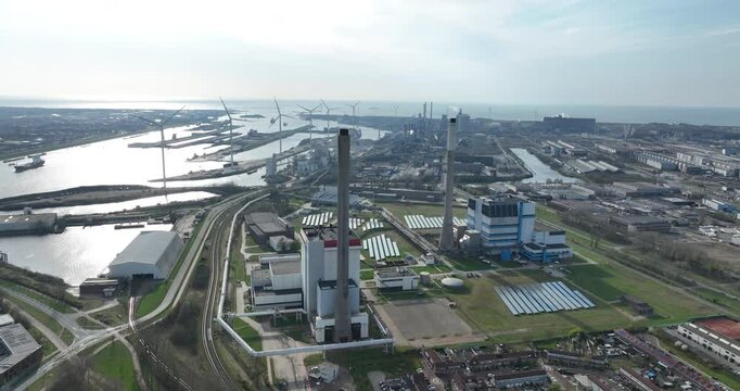 power plant in Velsen Noord, The Netherlands.