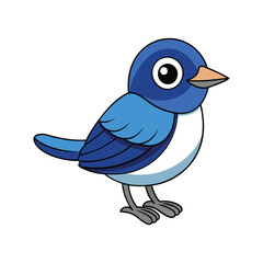  Charming Blue-Lored Antbird Bird Illustration