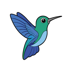 Obraz premium Vivid Blue-Throated Hummingbird Bird Design