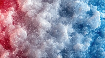 Fototapeta premium Abstract Red and Blue Ice Texture: A Visual Symphony of Winter's Embrace