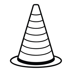 traffic cone isolated on white