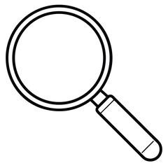 magnifying glass isolated on white