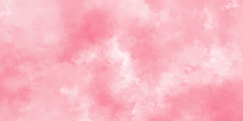 Abstract Pink background with watercolor effect. smooth hand drawn digital art watercolor paper texture. Pink and white watercolor background design. Wet hand drawn texture.