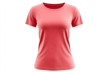 Pink T-shirt for Woman Apparel Garment Clothing Mockup Isolated View