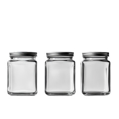  Minimalist glass jars with metal lids for kitchen storage and preservation