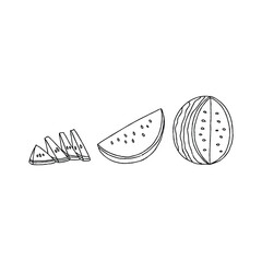 Watermelon slices graphic illustration
