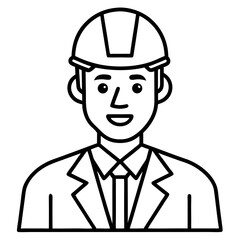 vector illustration of an engineer 