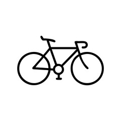 Fototapeta premium Simple black bicycle illustration on white background 
