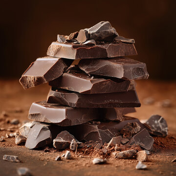 broken chunks of cocolate stacked 5