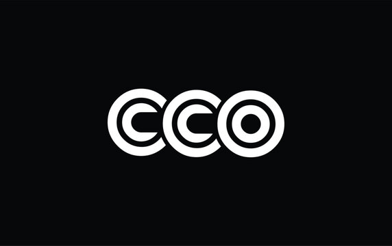 CCO Creative Unique Modern Letter Logo Design. Stylized logo featuring a unique letter design, presenting abstract minimalist aesthetics and modern appeal.