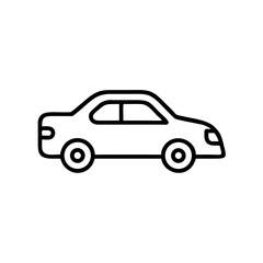 Obraz premium Outline of a car in a minimalistic style 
