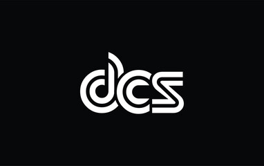 DCS Creative Unique Modern Letter Logo Design. Stylized logo featuring a unique letter design, presenting abstract minimalist aesthetics and modern appeal.