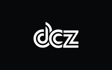 DCZ Creative Unique Modern Letter Logo Design. Stylized logo featuring a unique letter design, presenting abstract minimalist aesthetics and modern appeal.