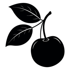 Barbados-cherry acerola silhouette-illustration 
