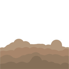 brown clouds illustration