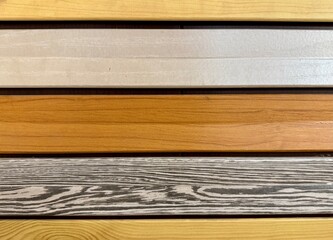 Various Wood Textures Organized in Horizontal Lines
