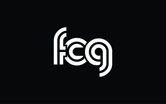 FCG Creative Unique Modern Letter Logo Design. Stylized logo featuring a unique letter design, presenting abstract minimalist aesthetics and modern appeal.