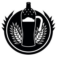 Craft beer-silhouette-illustration.