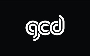 Obraz premium GCD Creative Unique Modern Letter Logo Design. Stylized logo featuring a unique letter design, presenting abstract minimalist aesthetics and modern appeal.