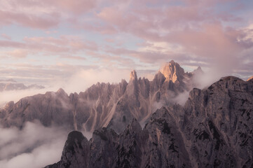Sunrise in the Dolomites, Italy