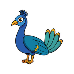  Common Peafowl Bird Realistic Art