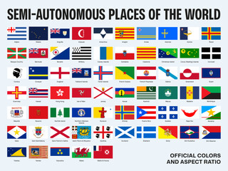 Flags of semi-Autonomous places of the world